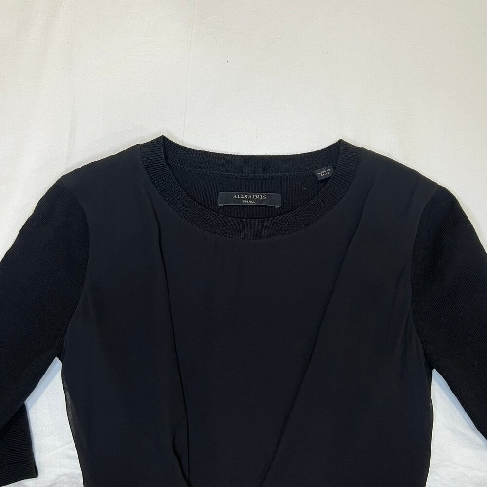 All Saints Black Sweater Dress